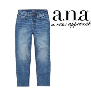 a.n.a Women's High Rise Straight Crop Ankle Jeans